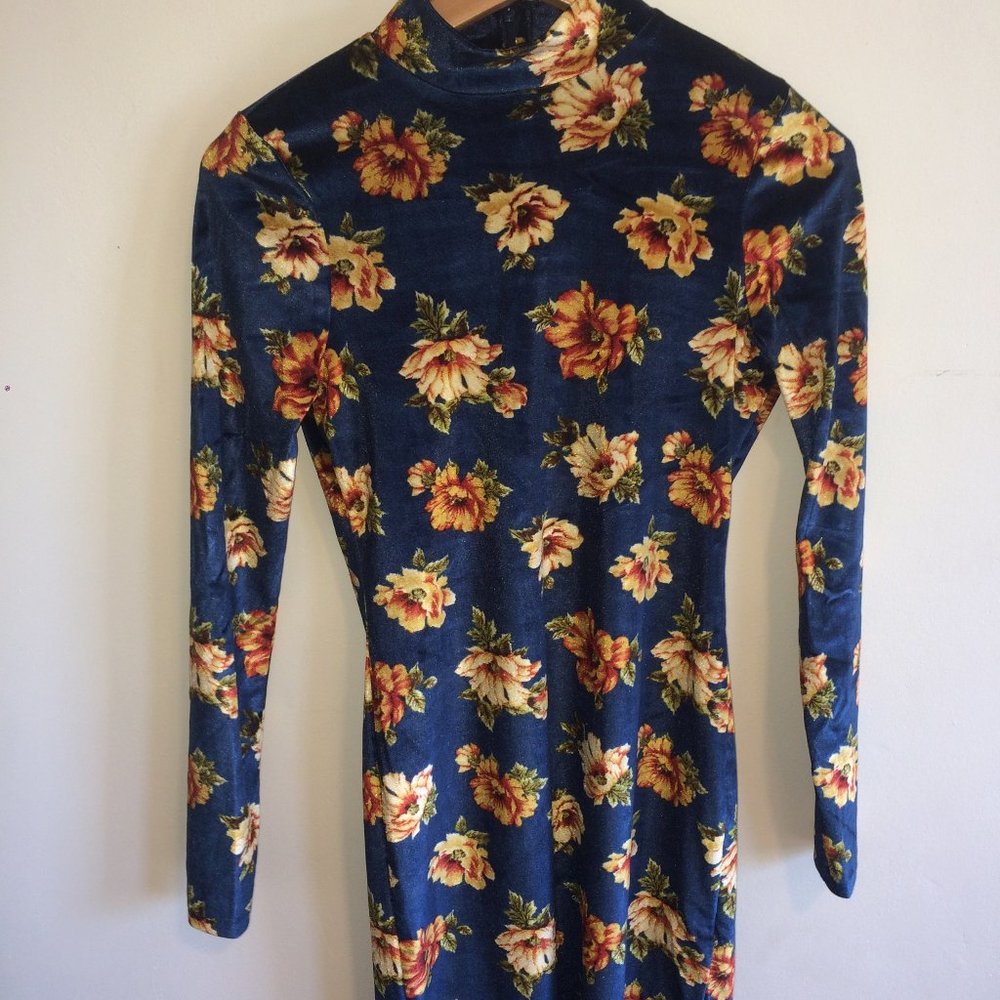 Velvet Bodycon Midi Dress